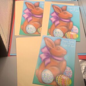Lot of 3 Happy Easter With Lots of Love Greeting Cards